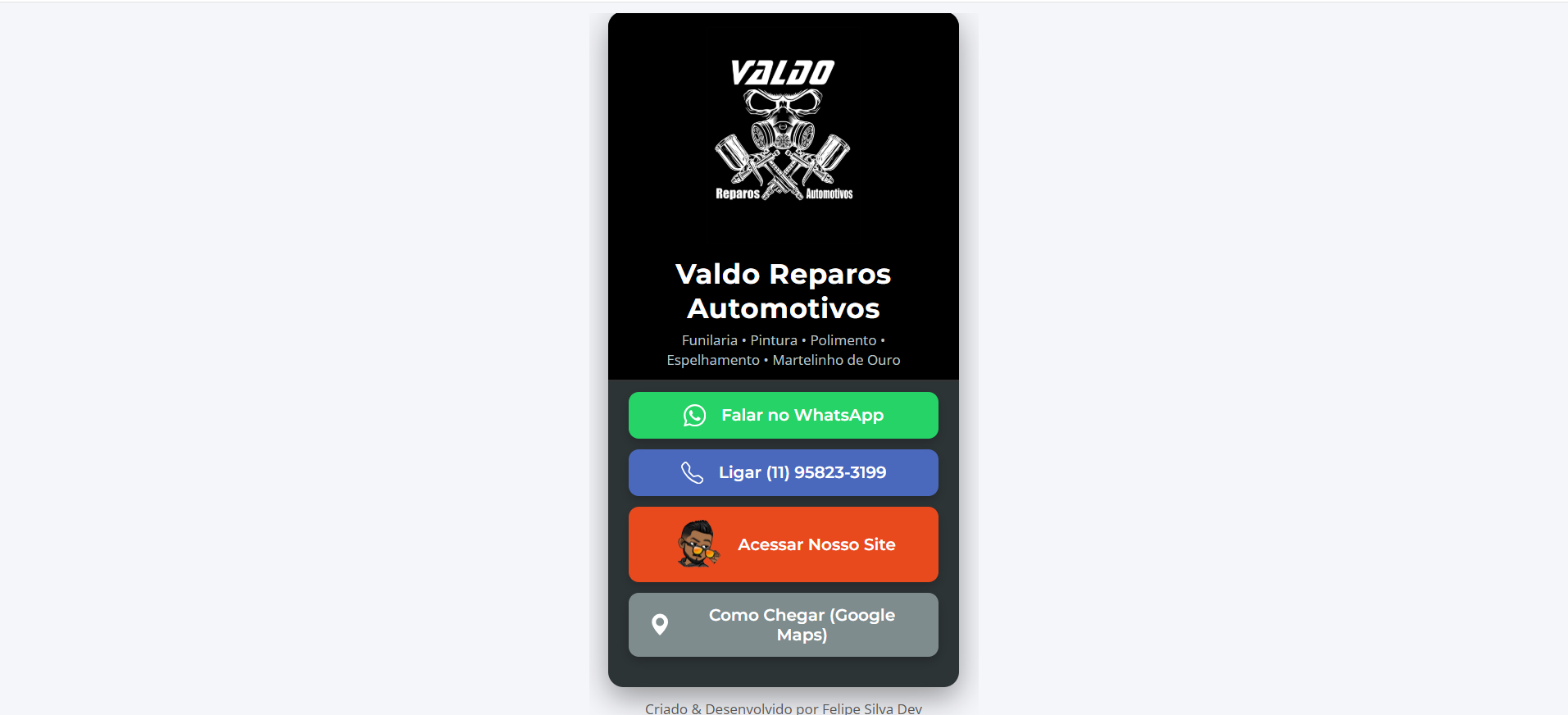 Imagem do Cartão Digital Valdo Reparos
